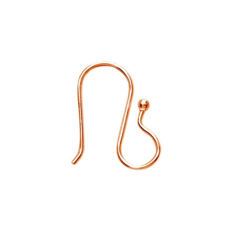 FRG-146 Rose Gold Overlay Earwire Beads Bali Designs Inc 