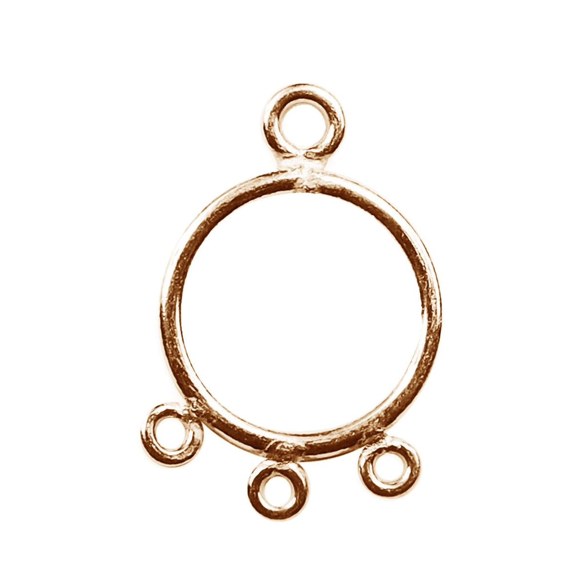 FRG-156-20MM Rose Gold Overlay Chandelier Earring Finding Circle Shape Beads Bali Designs Inc 