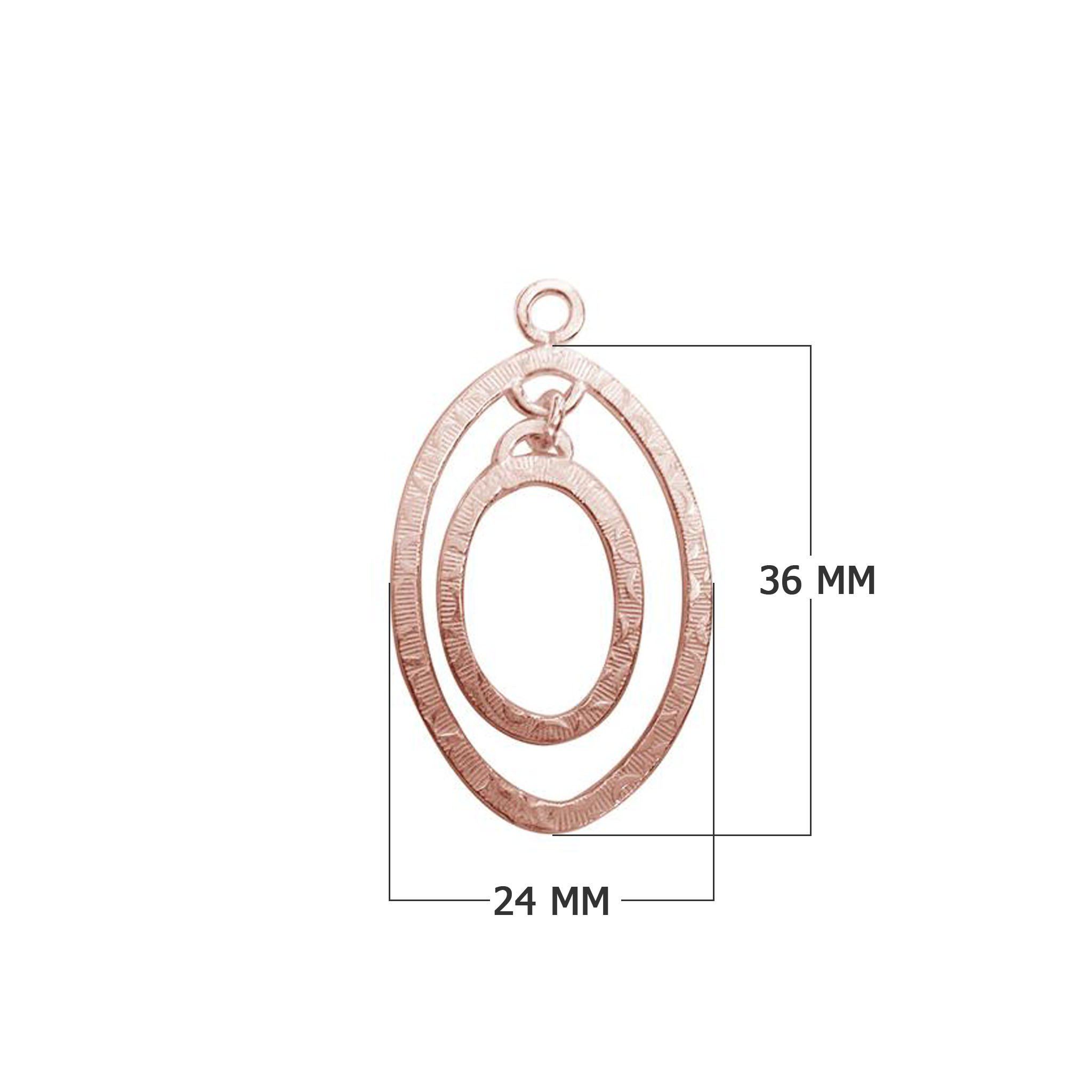 FRG-164 Rose Gold Overlay Chandelier Earring Finding Beads Bali Designs Inc 