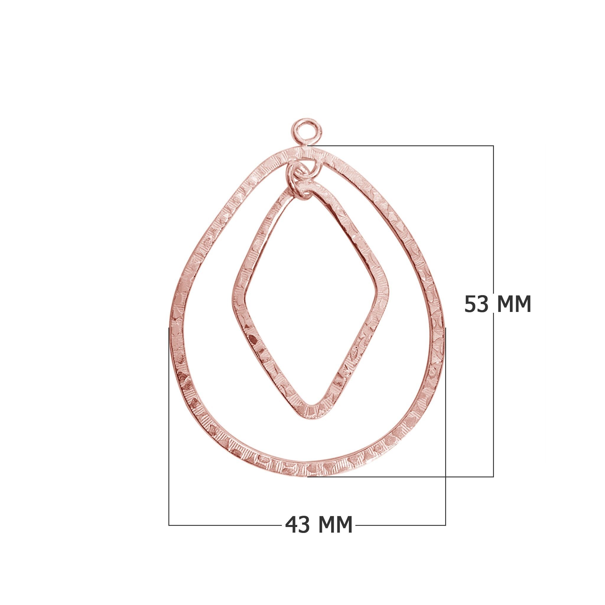 FRG-165 Rose Gold Overlay Chandelier Earring Finding Beads Bali Designs Inc 