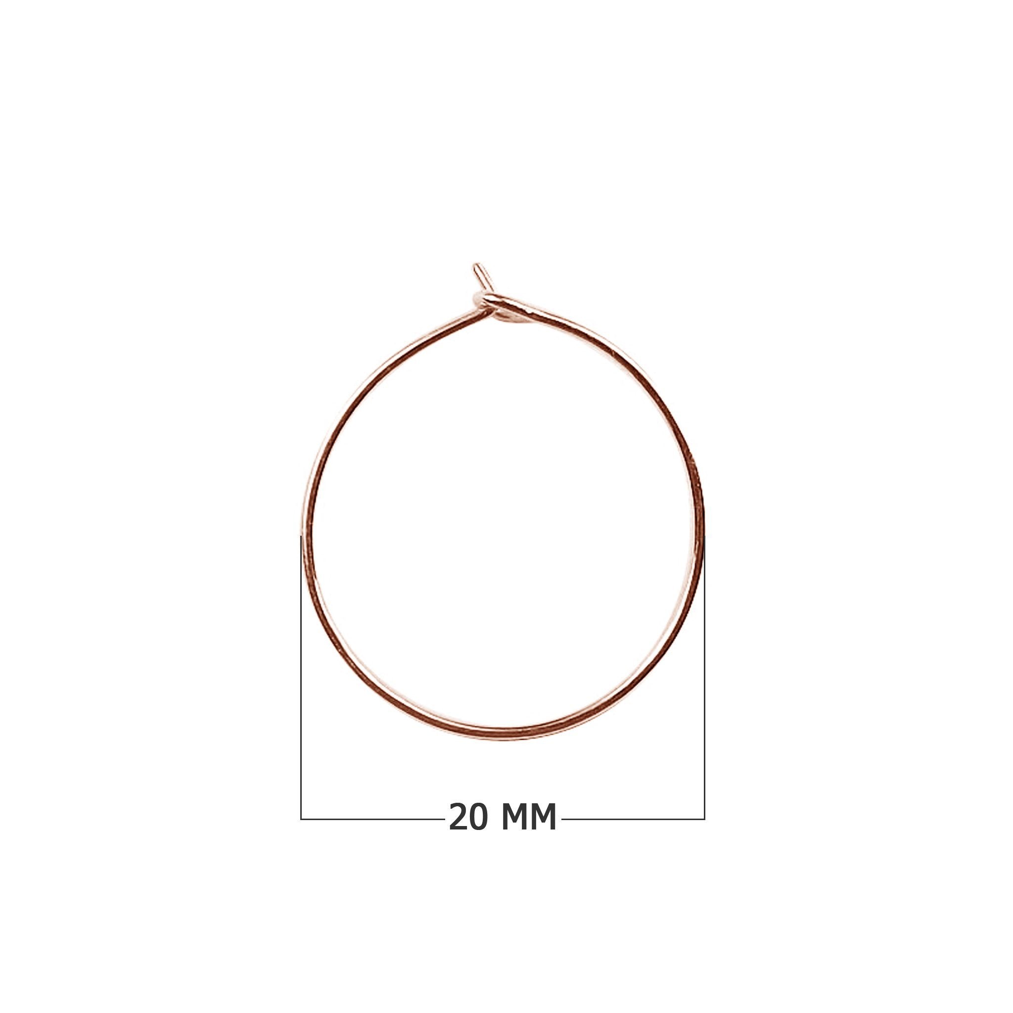 FRG-174-20MM Rose Gold Overlay Circle Shape Earwire Beads Bali Designs Inc 