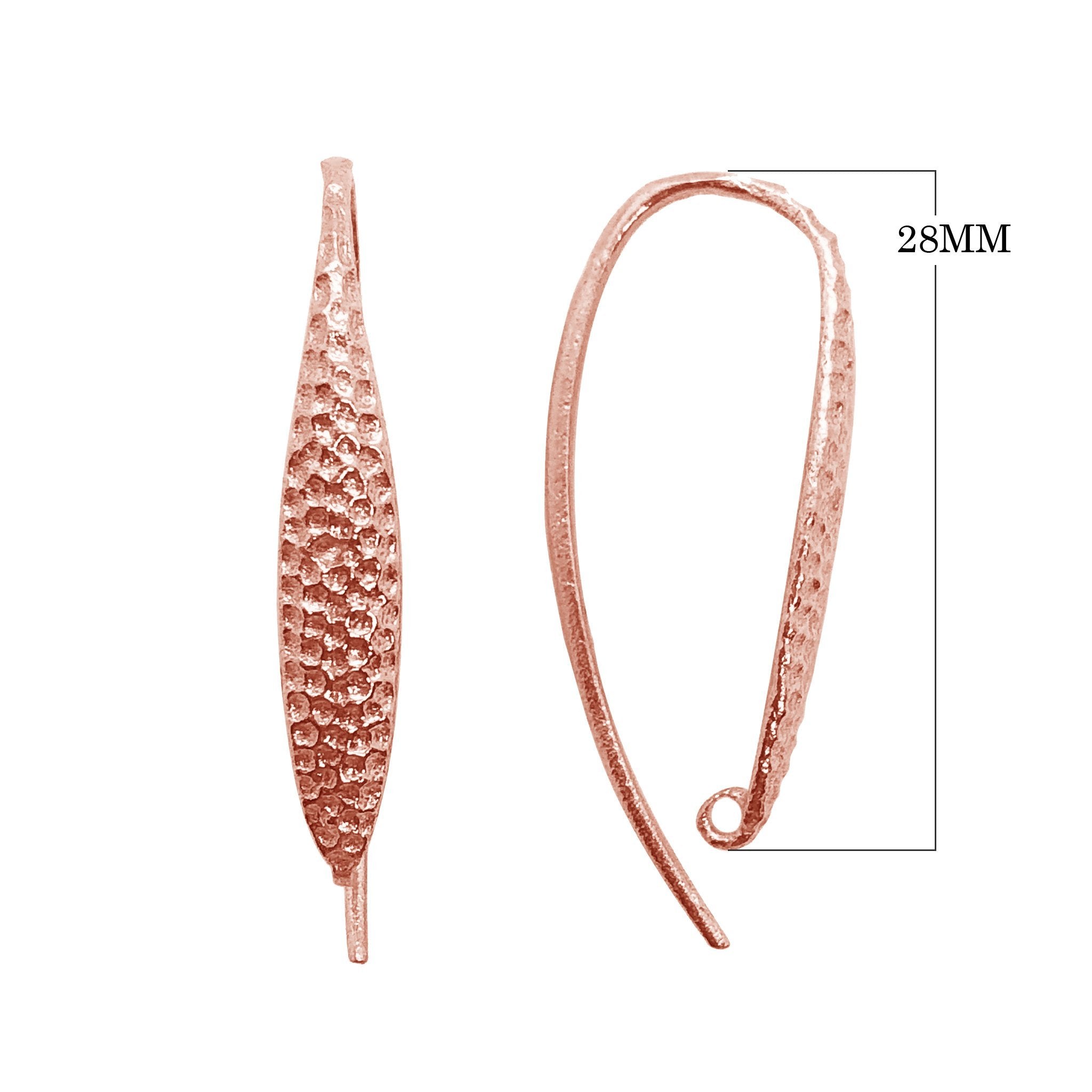 FRG-198 Rose Gold Overlay Earwire Beads Bali Designs Inc 