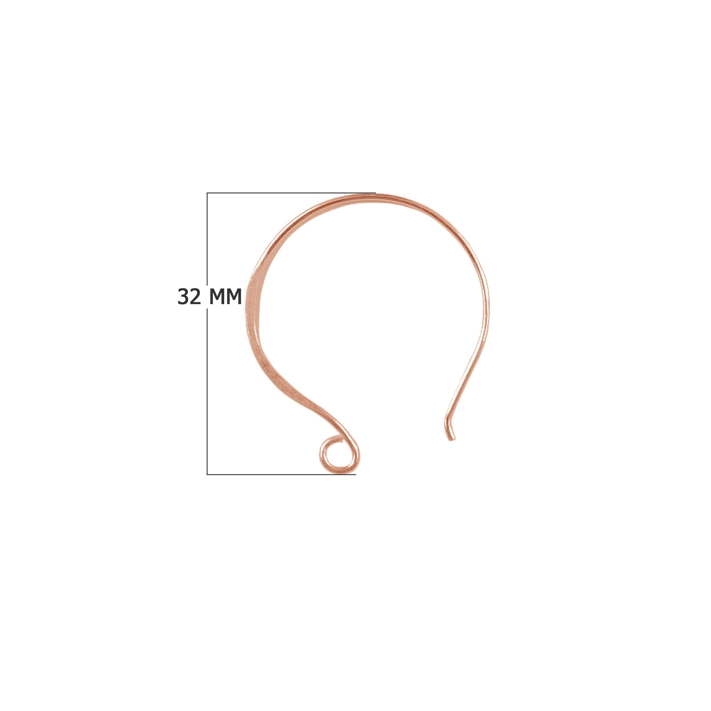FRG-199 Rose Gold Overlay Earwire Beads Bali Designs Inc 