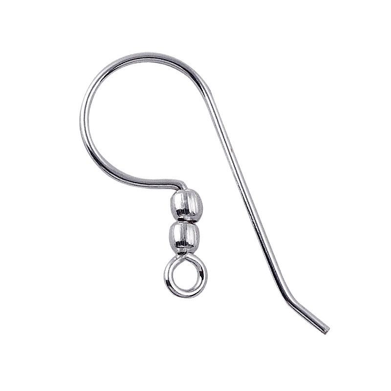 Handcrafted Silver Overlay Beaded Earwire from India with bright polished finish