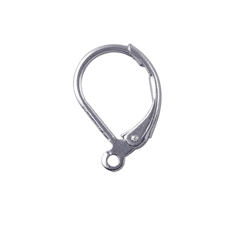 Handcrafted Silver Overlay Leverback Hoop Earwire from India with polished finish