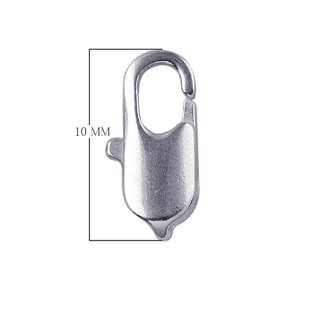 Handcrafted Silver Overlay Rectangular Lobster Clasp from India with polished finish