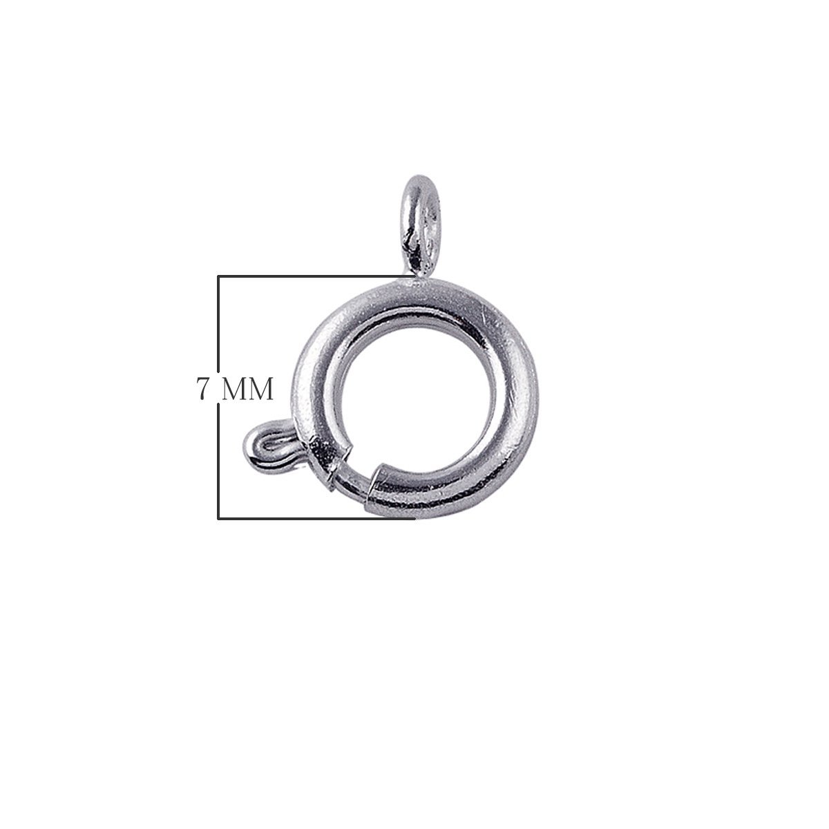 Handcrafted Silver Overlay Spring Ring Clasp from India with polished finish