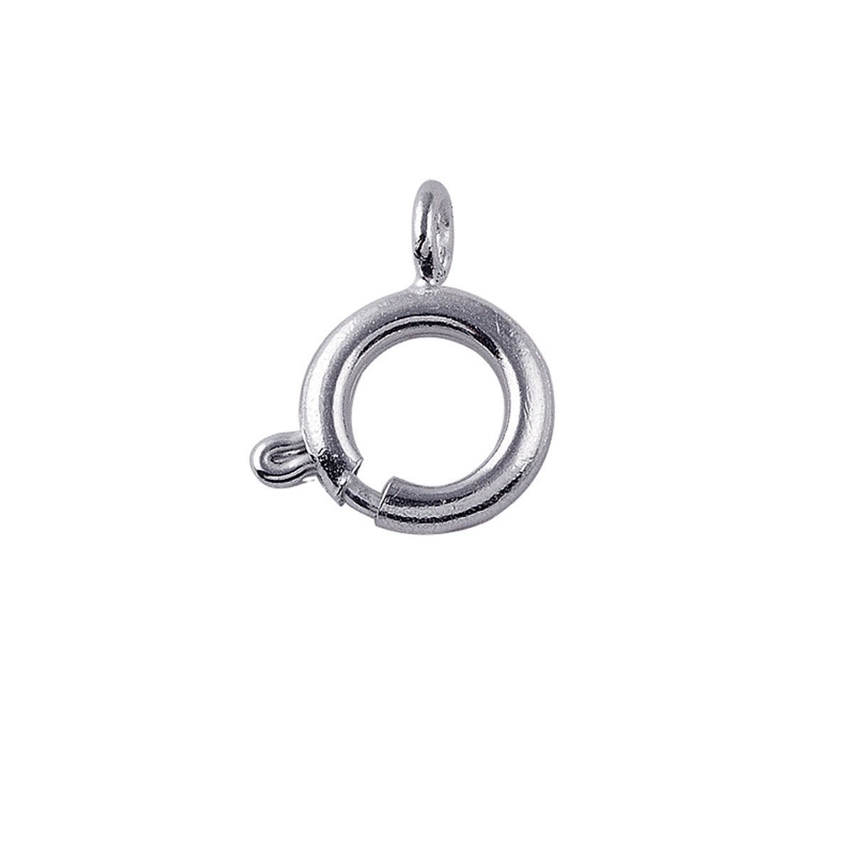 Handcrafted Silver Overlay Spring Ring Clasp from India with polished finish