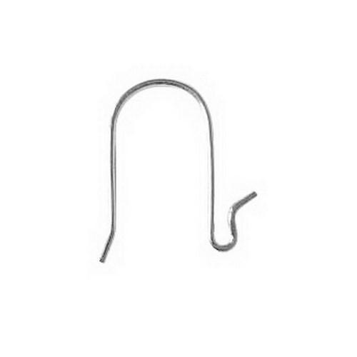 Handcrafted Silver Overlay Open Hook Earwire from India with polished minimalist finish