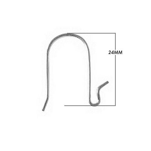 Handcrafted Silver Overlay Open Hook Earwire from India with polished minimalist finish