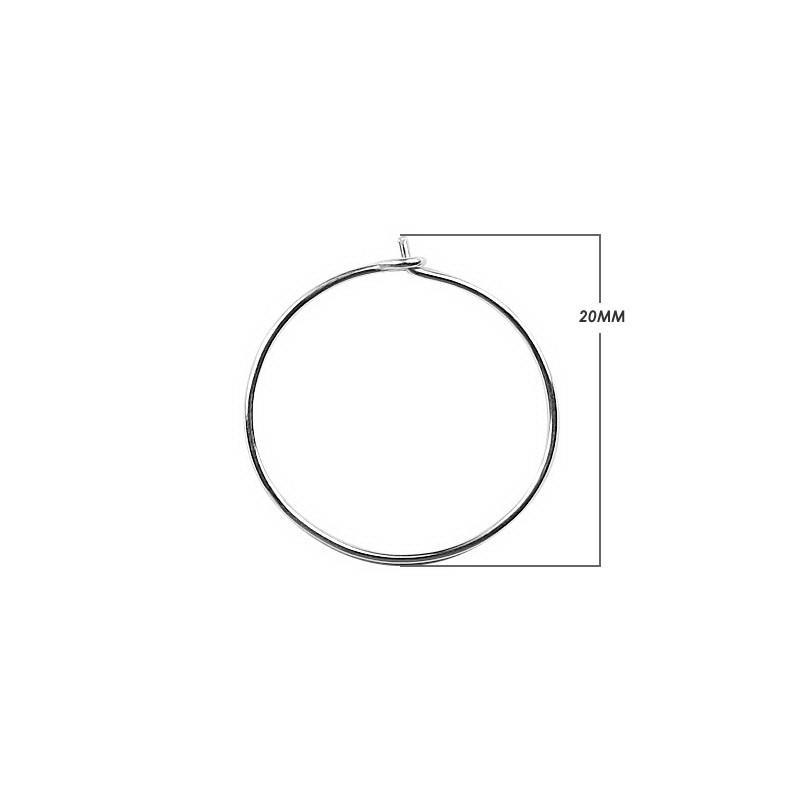 Handcrafted Silver Overlay Round Hoop Earwire from India with polished classic finish