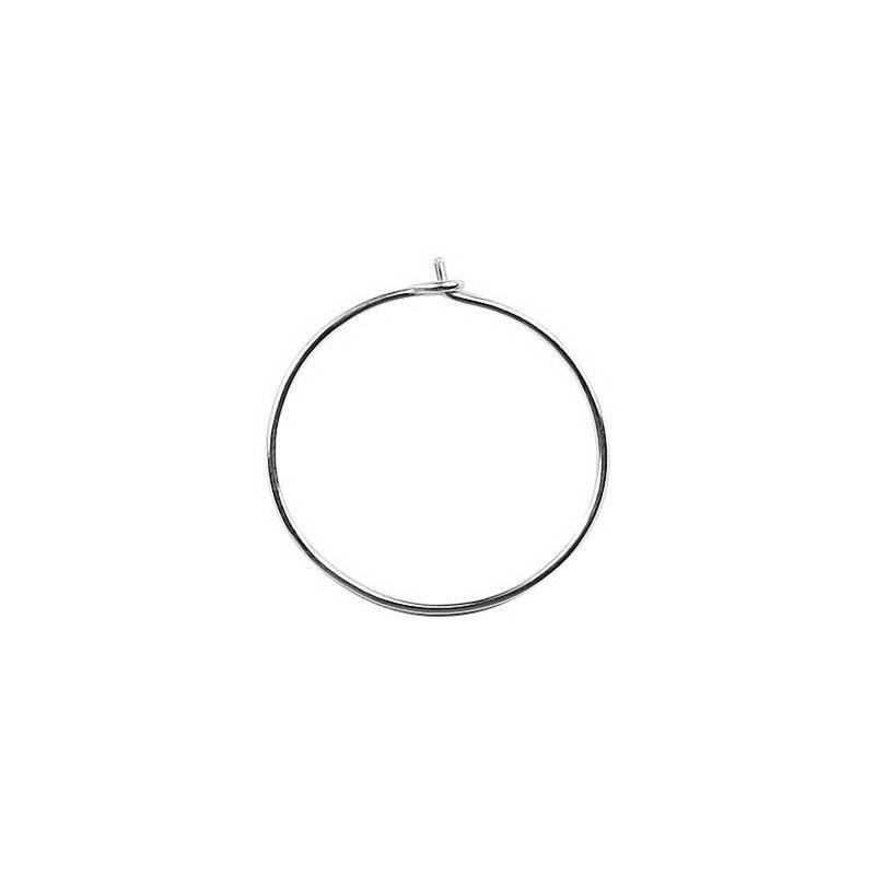 Handcrafted Silver Overlay Round Hoop Earwire from India with polished classic finish