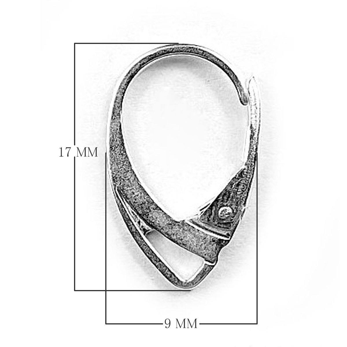 Handcrafted Silver Overlay Leverback Earwire from India with polished secure clasp design