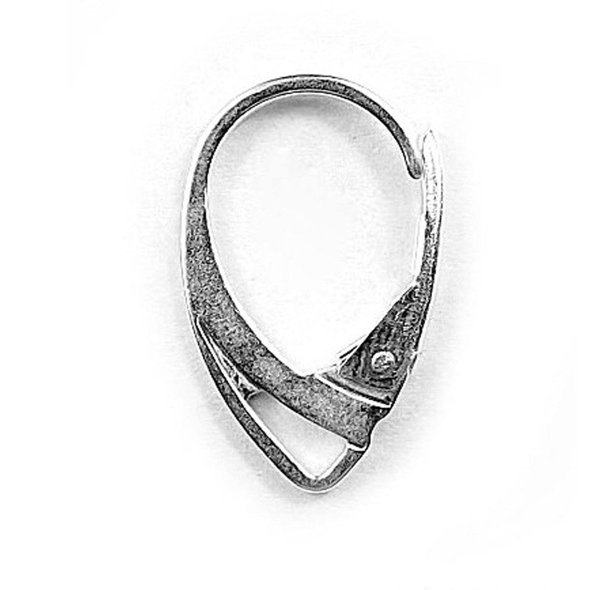 Handcrafted Silver Overlay Leverback Earwire from India with polished secure clasp design