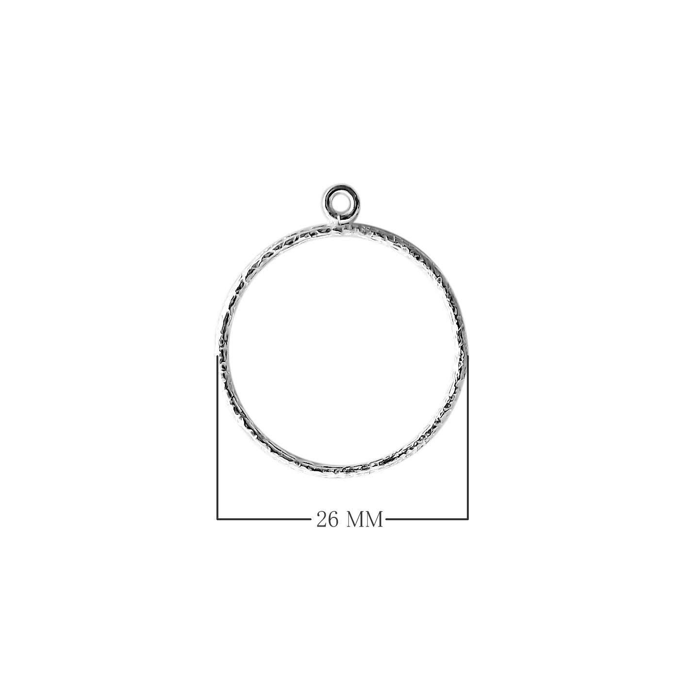Handcrafted Silver Overlay Round Hoop Earwire from India with textured polished circular design