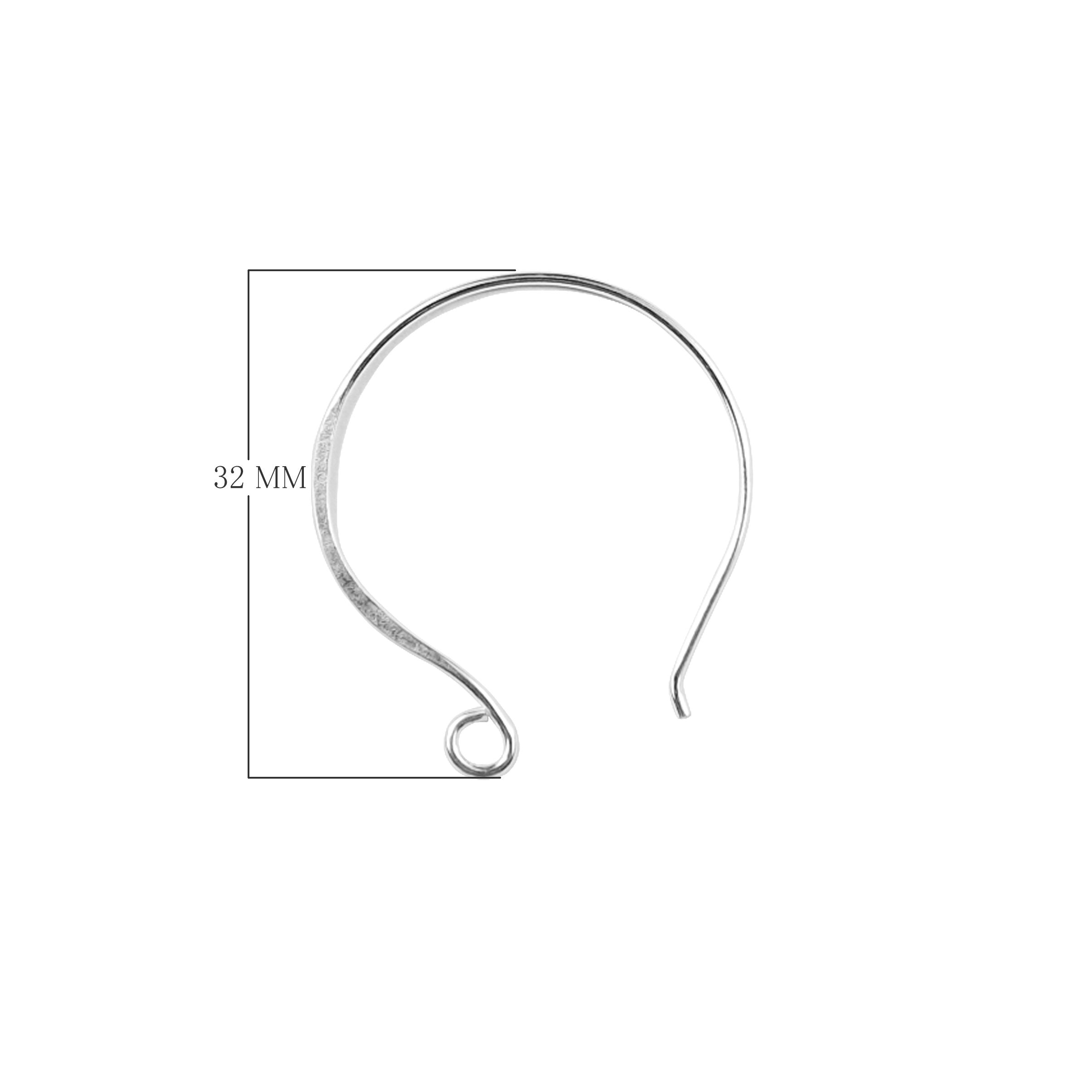Handcrafted Silver Overlay Round Earwire from India with polished silver overlay finish