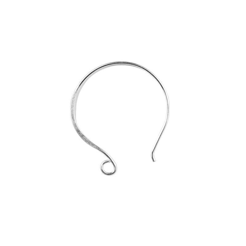 Handcrafted Silver Overlay Round Earwire from India with polished silver overlay finish