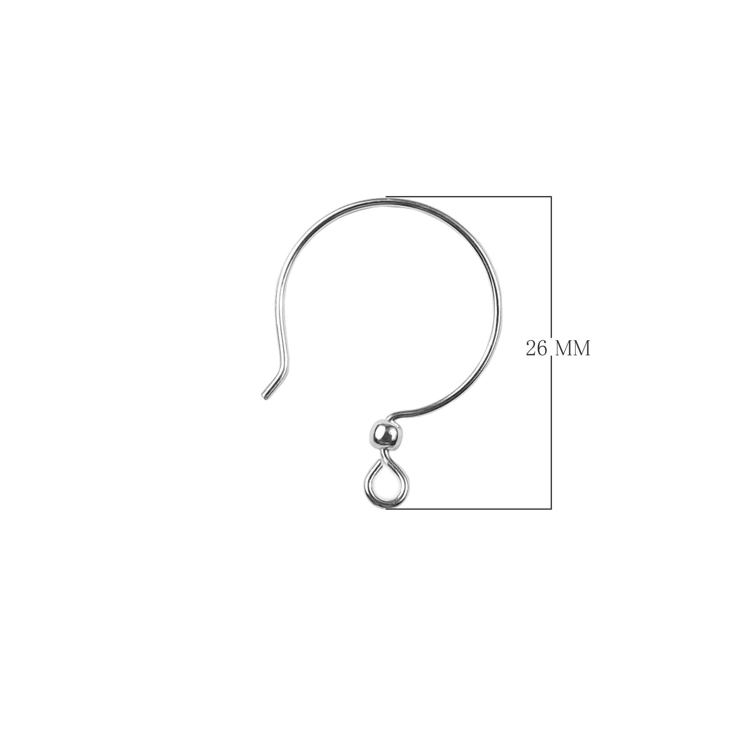 Handcrafted Silver Overlay Round Drop Earwire from India with polished silver overlay finish