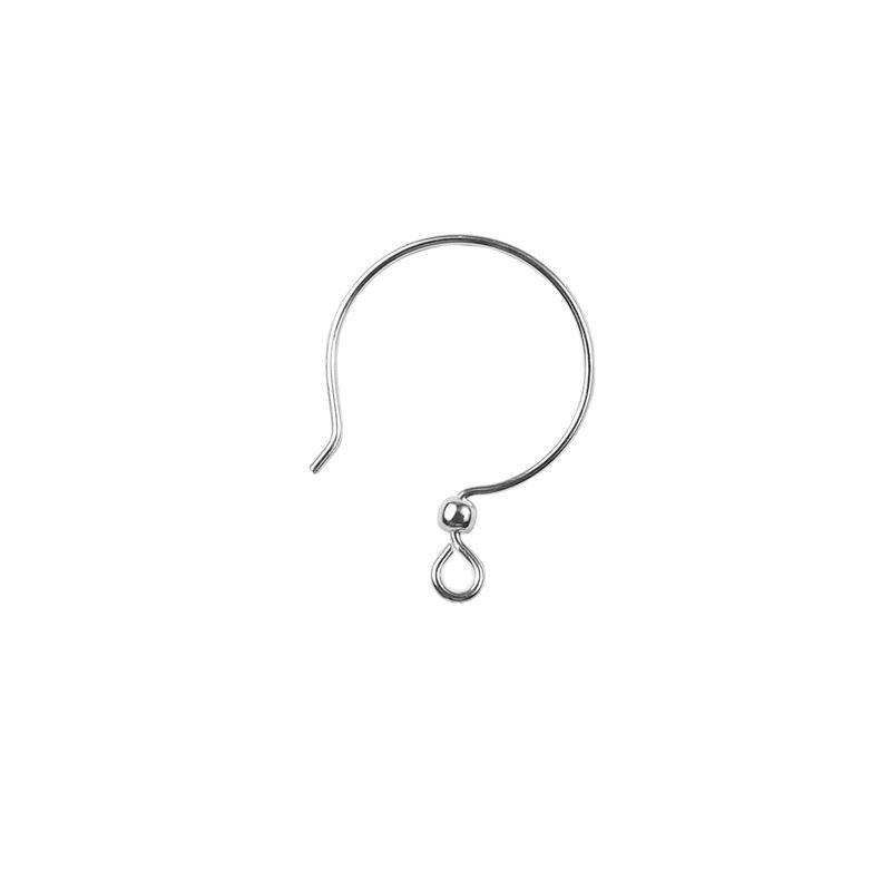 Handcrafted Silver Overlay Round Drop Earwire from India with polished silver overlay finish