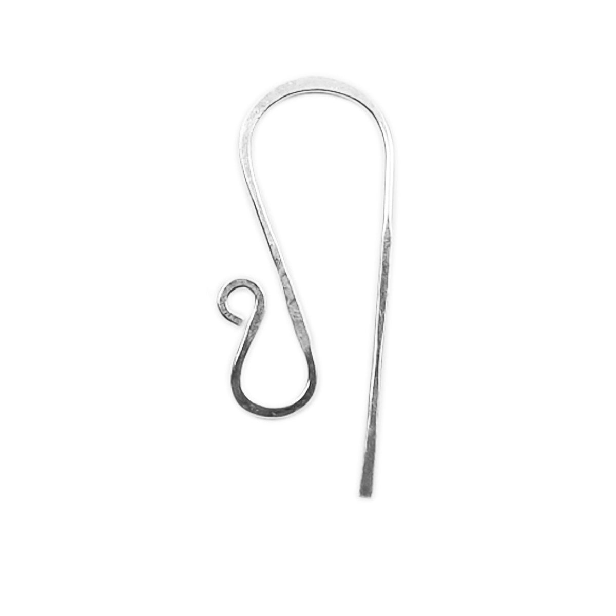 Handcrafted Silver Overlay Hammered Hook Earwire from India with polished silver overlay finish