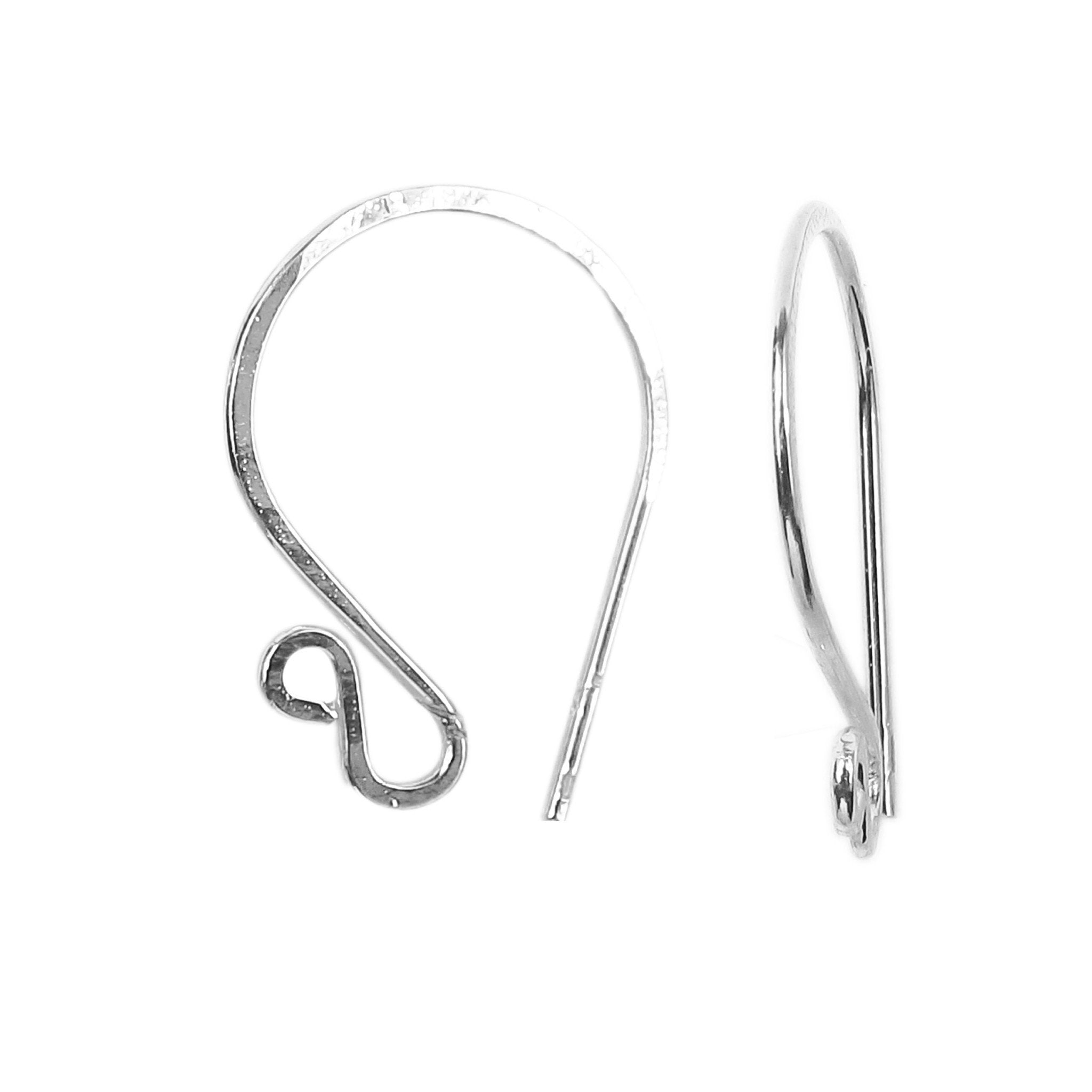 Handcrafted Silver Overlay Loop Hook Earwire from India with polished silver overlay finish