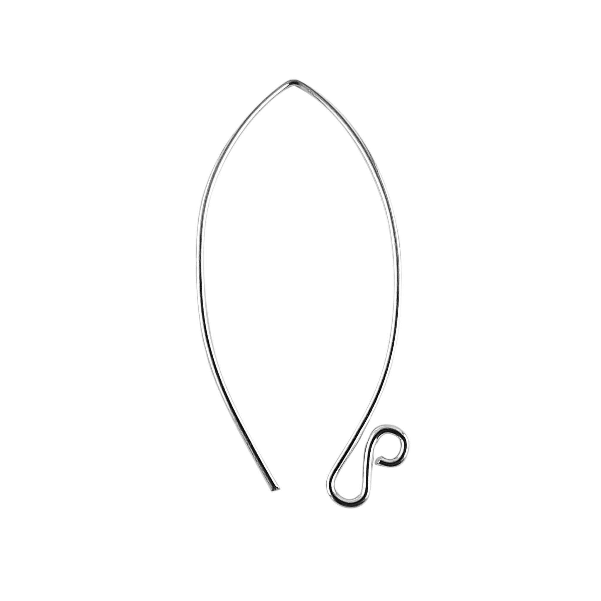 FSF-222 Silver Overlay 20 Gauge Marquise Shape Elegant Clean Wire Simply The Best Stylish Earwire Beads Bali Designs Inc 
