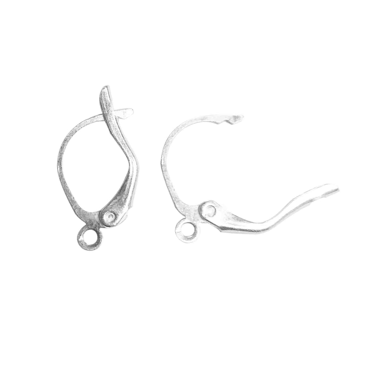 Handcrafted Silver Overlay Lever Back Earwire from India with polished silver overlay finish