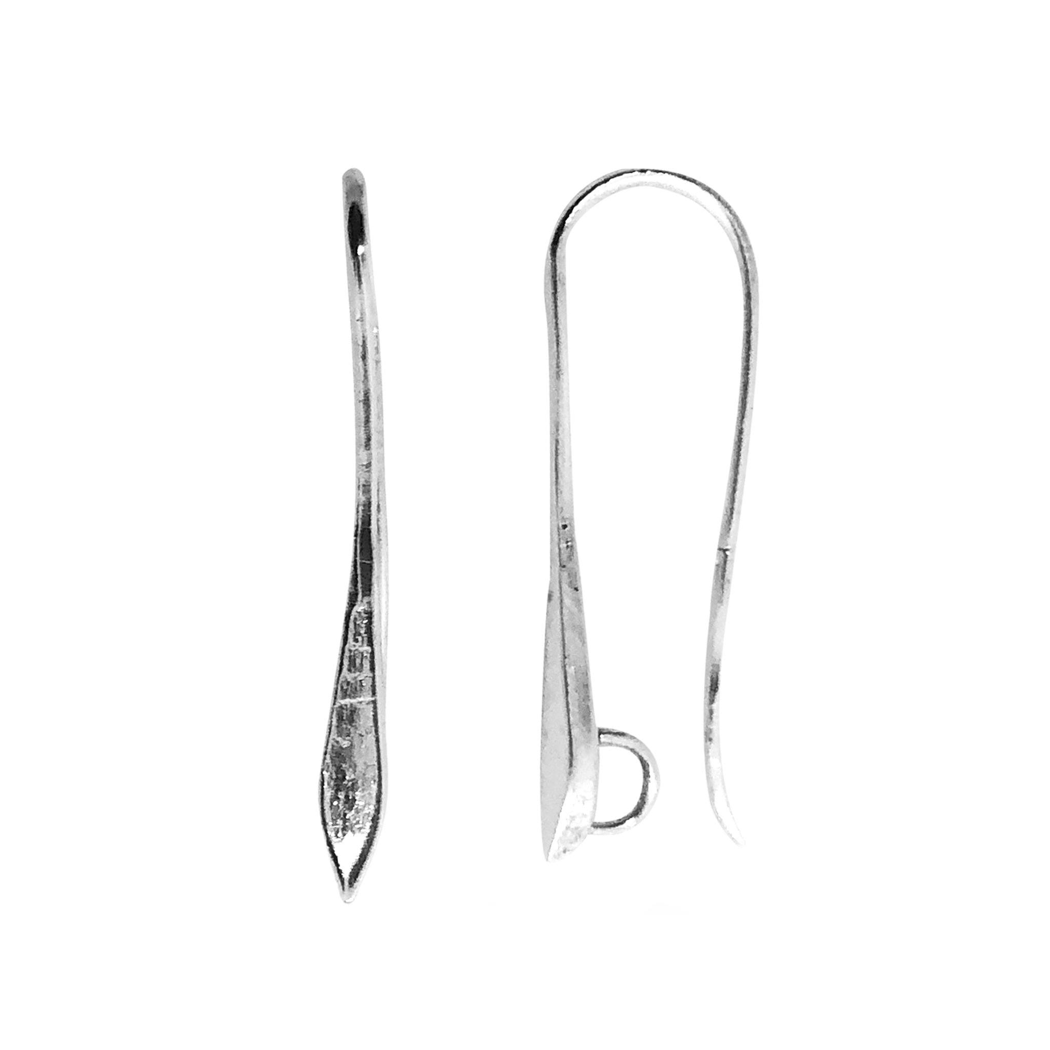 Handcrafted Silver Overlay Sleek Drop Earwire from India with polished silver overlay finish