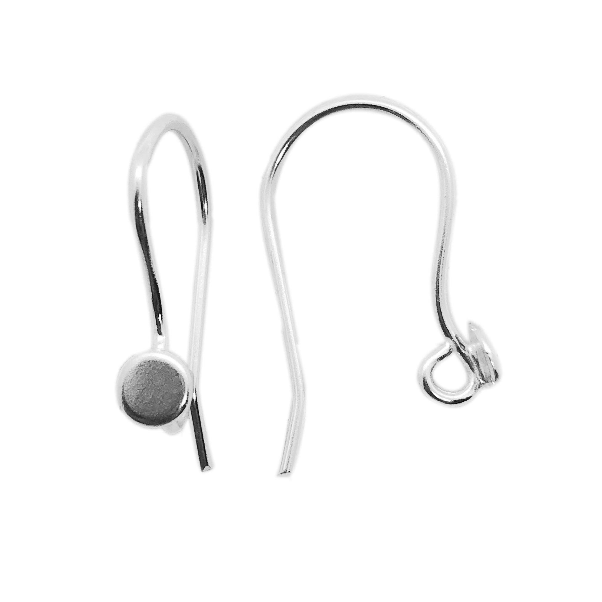 Elegant silver overlay disc earwire handcrafted in India