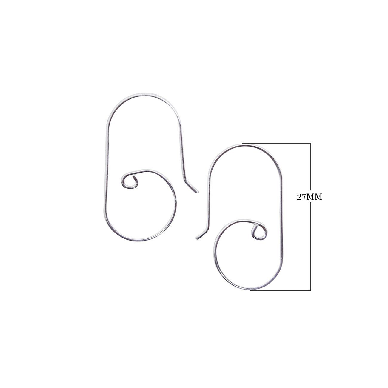 Contemporary silver overlay spiral earwire handcrafted in India