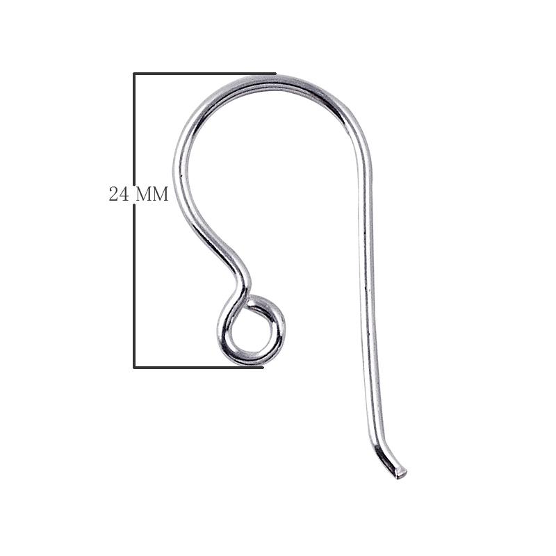 Handcrafted Sterling Silver Simple Loop Earwire From India For Earrings