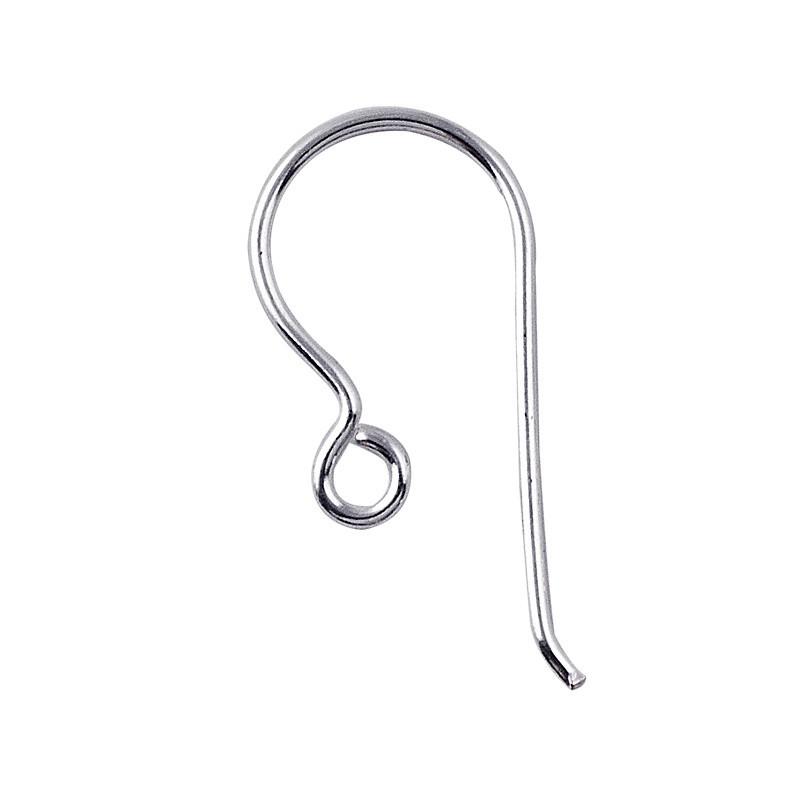 Handcrafted Sterling Silver Simple Loop Earwire From India For Earrings