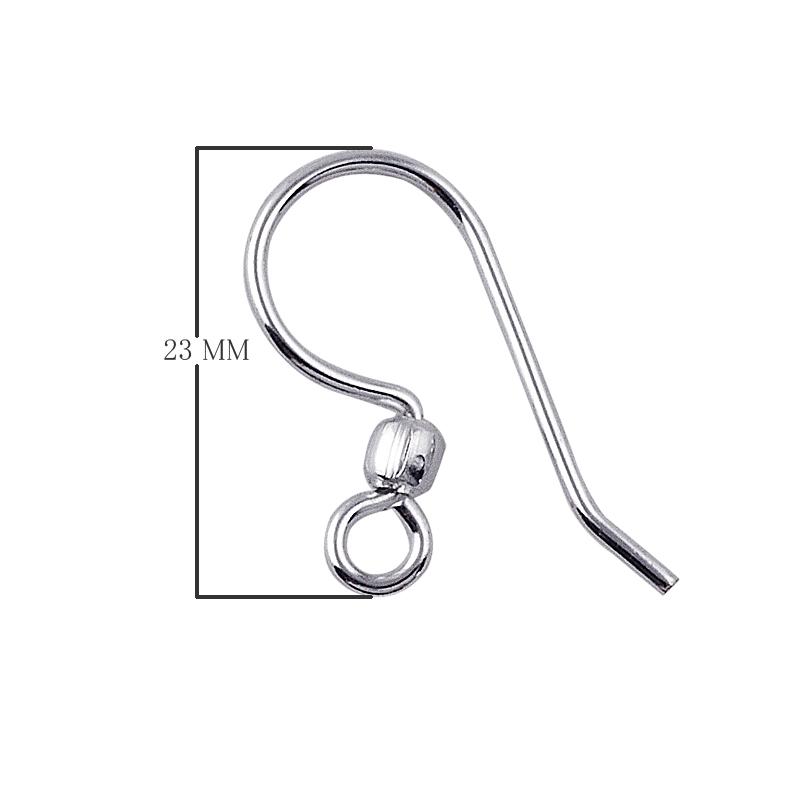 Handcrafted Sterling Silver Bead Hook Earwire From India For Elegant Earrings