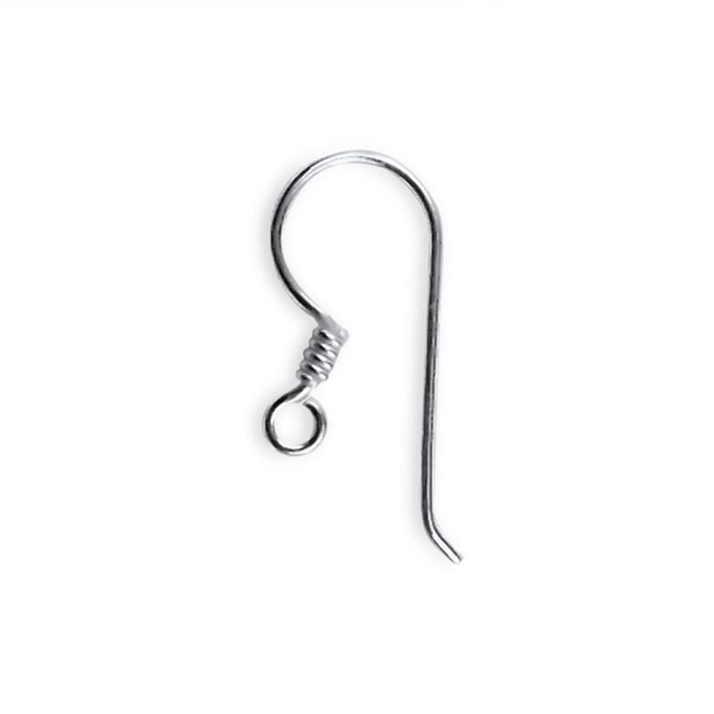 Handcrafted Sterling Silver Coiled Hook Earwire From India For Earrings