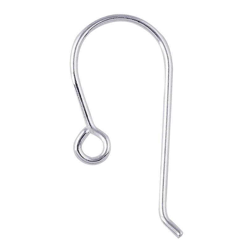 Handcrafted Sterling Silver Plain Hook Earwire From India For Earrings