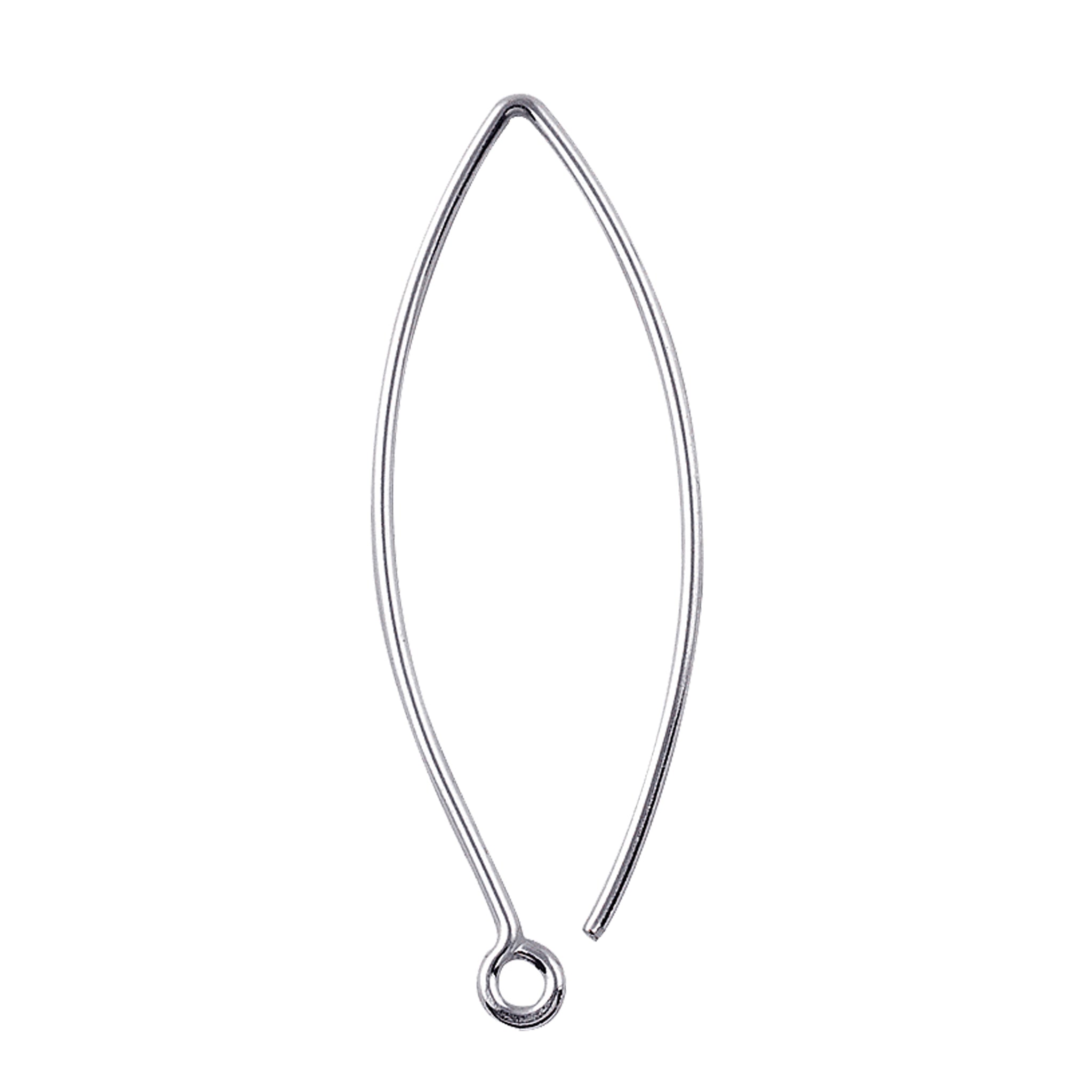Handcrafted Sterling Silver Marquise Shape Earwire From India For Earrings