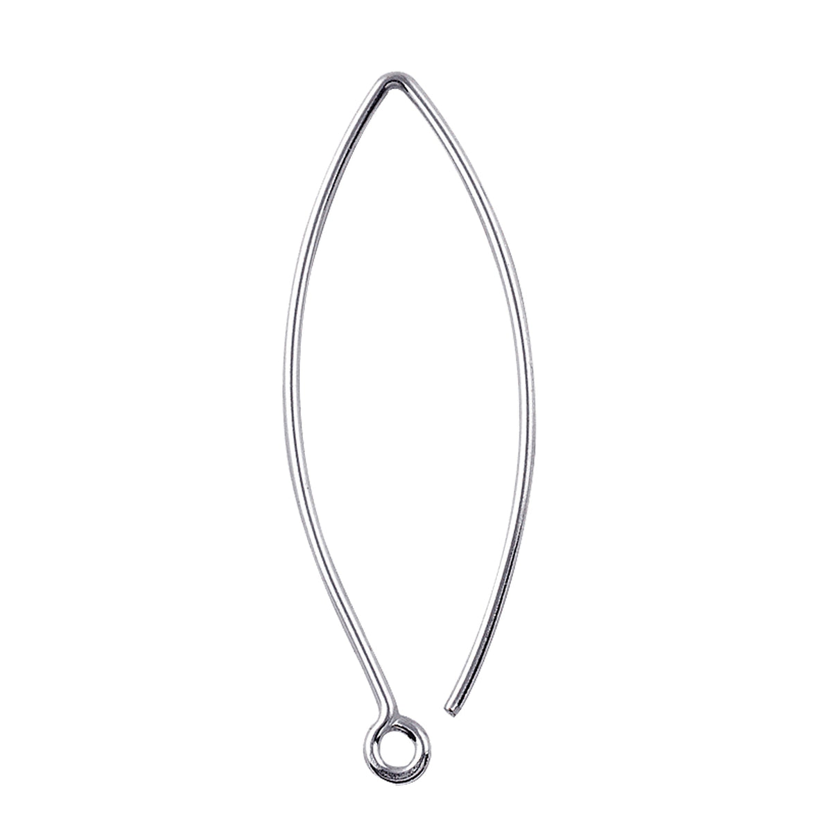 Handcrafted Sterling Silver Marquise Shape Earwire From India For Earrings