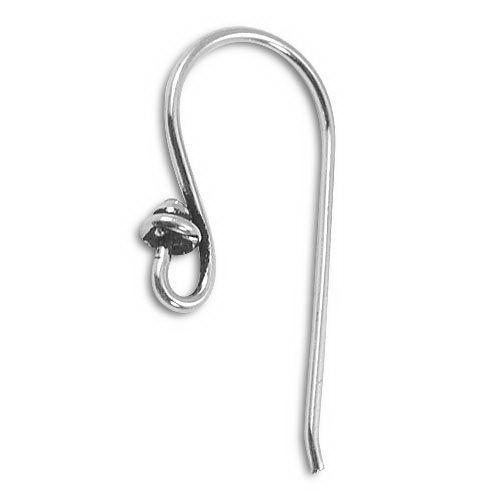 Handcrafted Sterling Silver Beaded Hook Earwire From India For Earrings