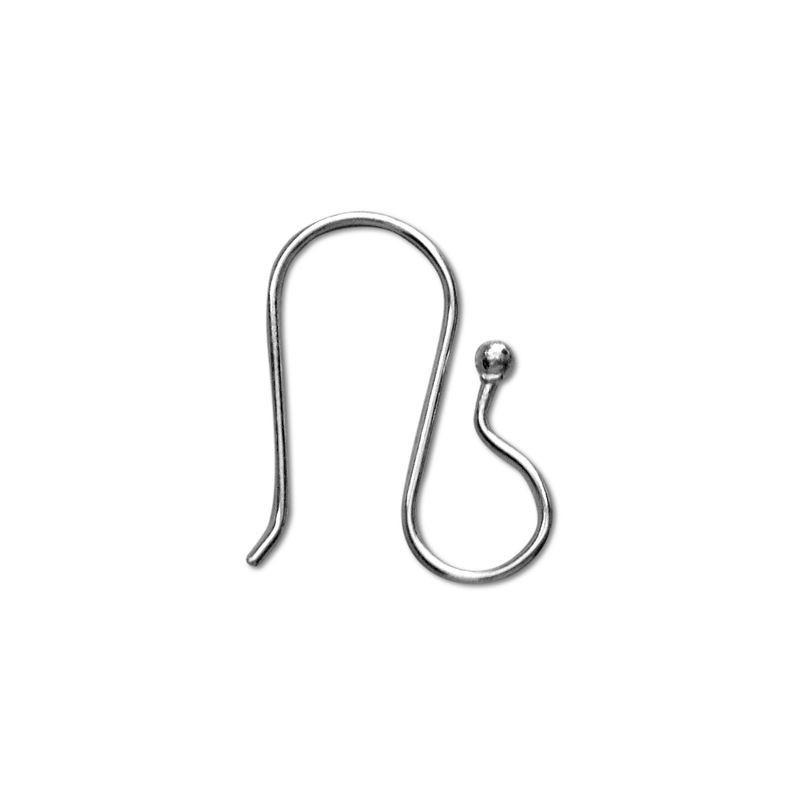 Handcrafted Sterling Silver Round Ball Hook Earwire From India For Earrings