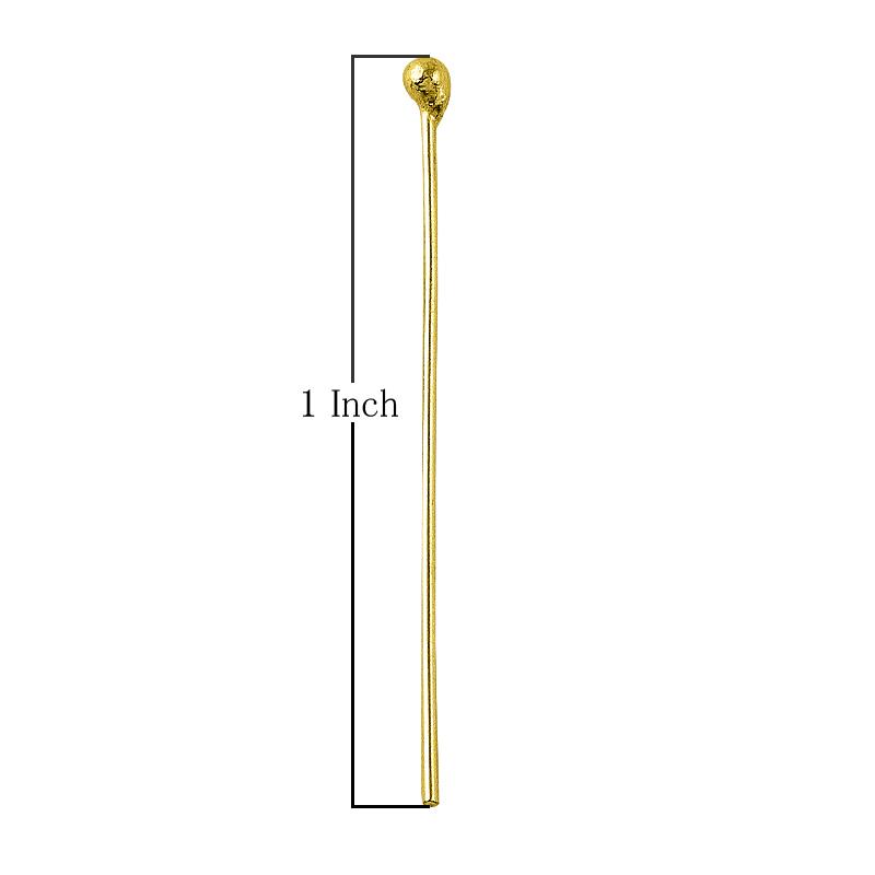 Elegant polished gold-overlay copper pin handcrafted in India with a rounded tip.