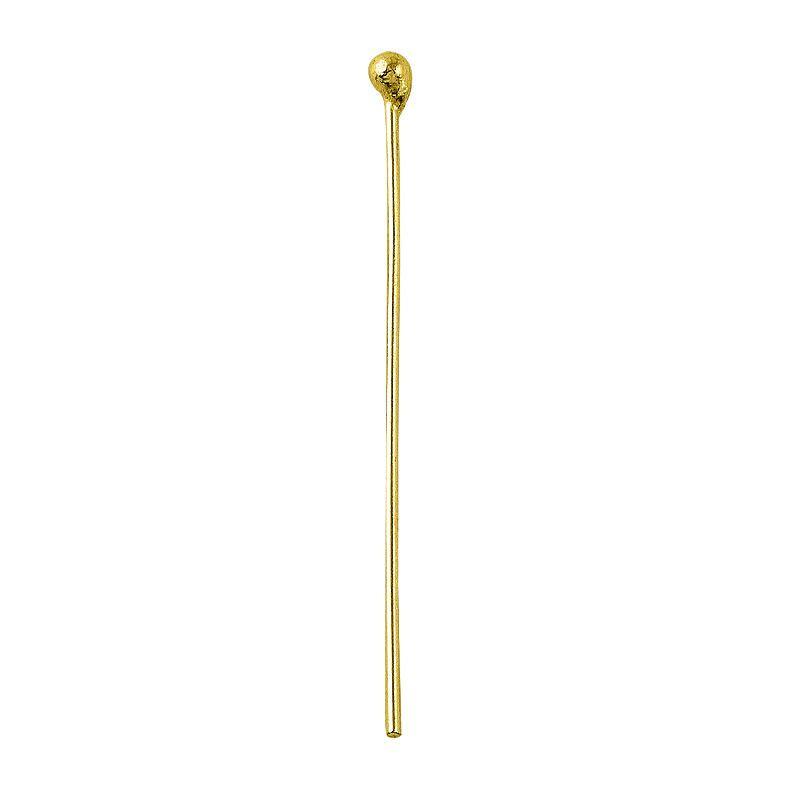 Elegant polished gold-overlay copper pin handcrafted in India with a rounded tip.