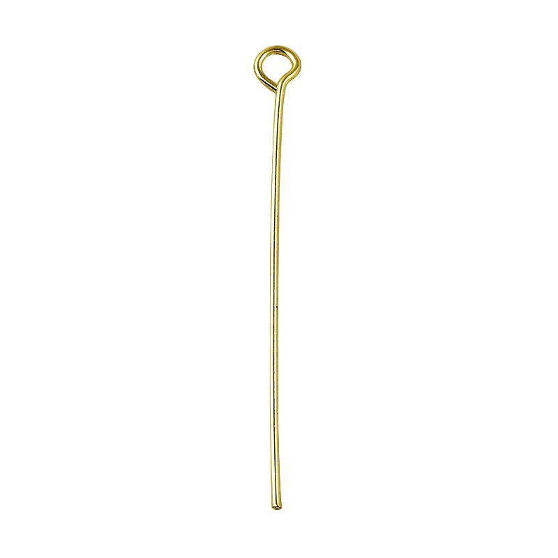 HPG-104-3" 18K Gold Overlay 22 Gauge Flexible Head Pin Or Eye Pin Beads Bali Designs Inc 