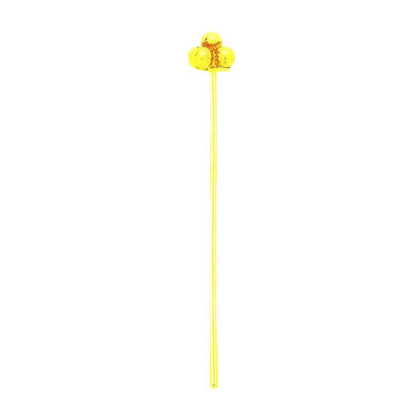 Artistic granulated tri-bead head pin with 18K gold overlay handcrafted in India.