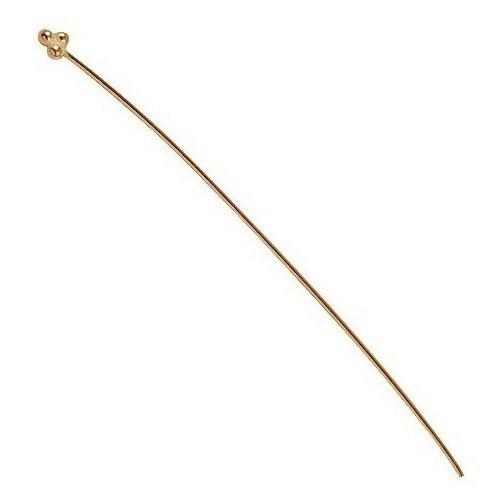Artistic long 18K gold overlay granulated head pin handcrafted in India.