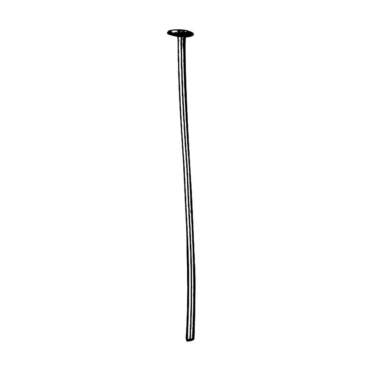 HPR-101-3" Black Rhodium Overlay 22 Gauge Head Pin With A Flat Top Beads Bali Designs Inc 