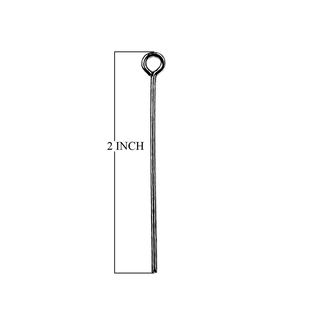 HPR-104-2" Black Rhodium Overlay 22 Gauge Flexible Head Pin Or Eye Pin Beads Bali Designs Inc 