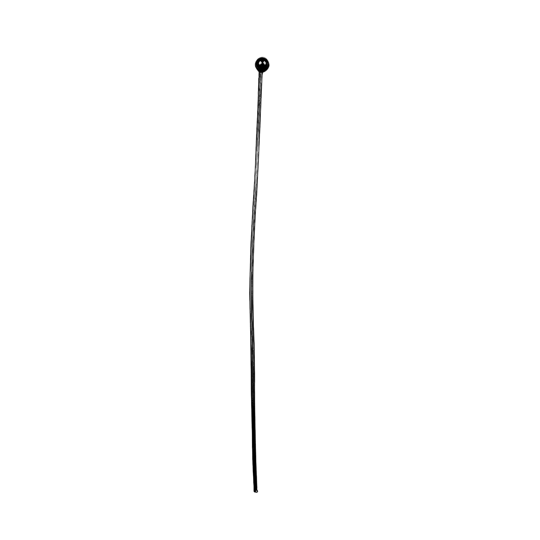 India handcrafted black rhodium overlay over copper ball head pin for retail jewelry crafting.
