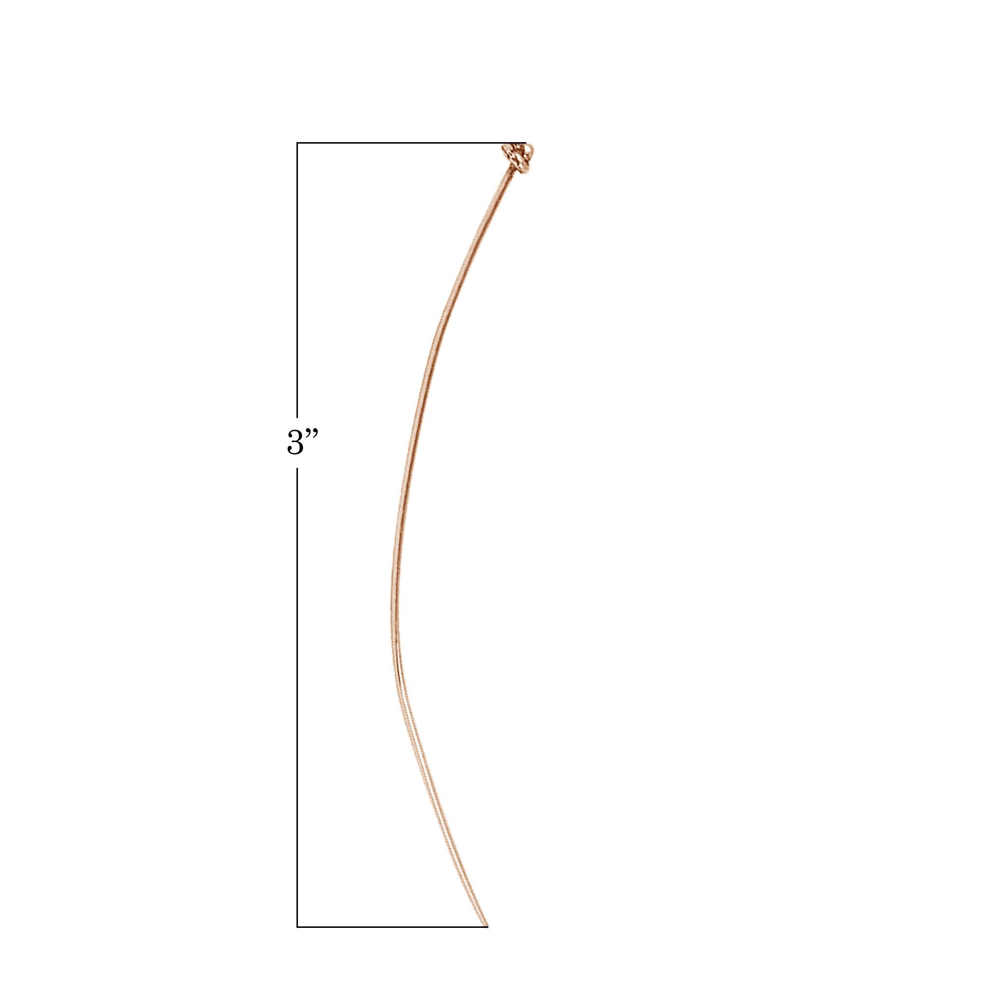 India handcrafted rose gold overlay over copper cone head pin for retail jewelry crafting.