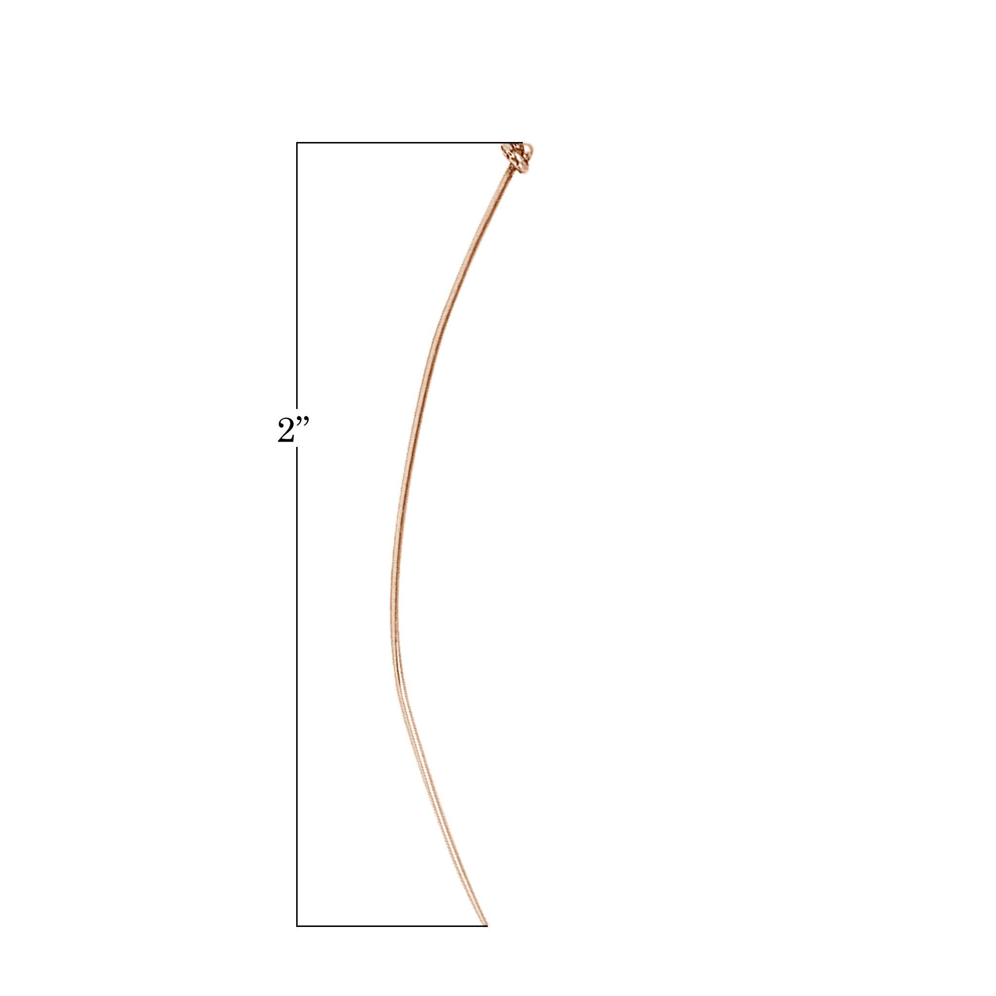 India handcrafted rose gold overlay over copper cone head pin for retail jewelry crafting.