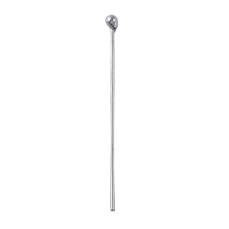 India handcrafted silver overlay over copper ball head pin for retail jewelry crafting.